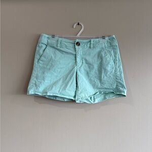 American Eagle Outfitters Green Midi Stretch Shorts